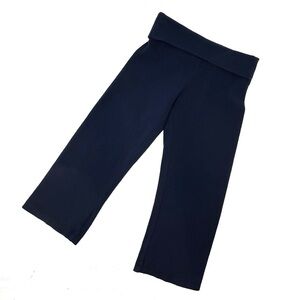 Solow Crop Foldover Legging Girl’s Size Small (7-8) Navy Blue cropped New NWT